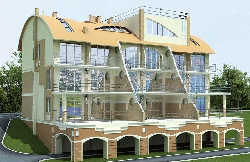 Модель 3-этажной гостиницы