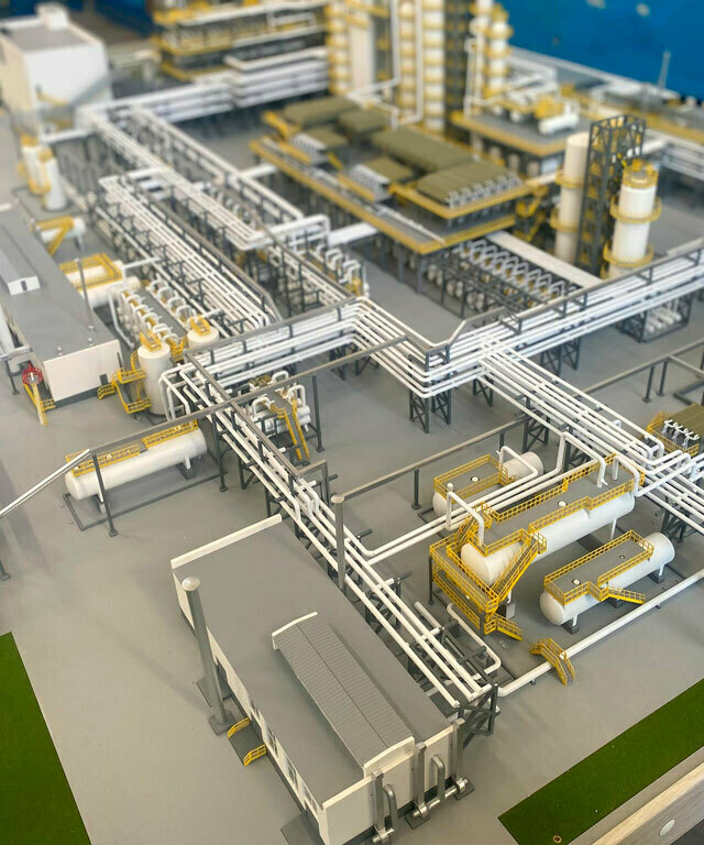 Промышленный нефтеперерабатывающей макет 