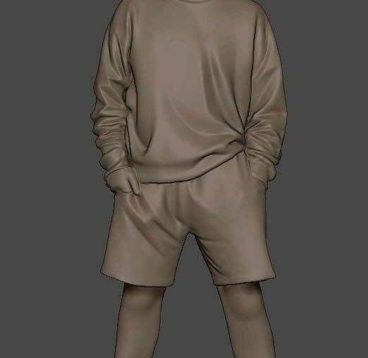 Реалистичная 3D-фигурка человека, изготовленная на заказ по фото — модель в расслабленной позе с руками в карманах, напечатанная на 3D-принтере. Идеальный сувенир или элемент персонализированного декора! 3D-модель мужчины в расслабленной позе, созданная по фотографии и готовая к печати на 3D-принтере. Фигурка изображает человека в повседневном наряде: свободный свитшот и шорты, руки небрежно спрятаны в карманах. Детализированная проработка пропорций тела и черт лица позволяет добиться максимальной реалистичности. Подходит для изготовления персонализированных статуэток, коллекционных моделей или оригинальных подарков. Пример качественного 3D-моделирования с последующей печатью.