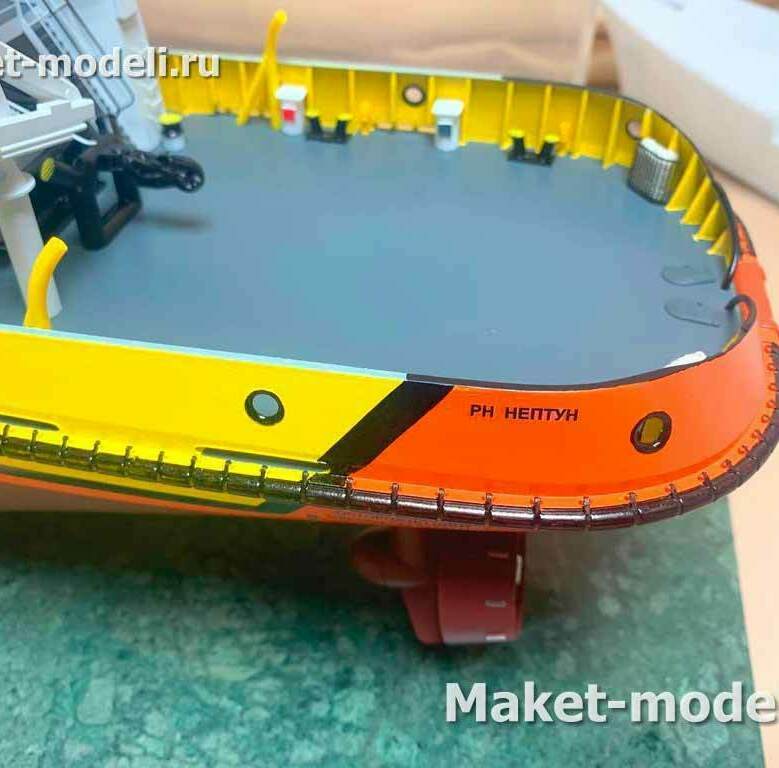  Масштабная модель гражданского судна буксира. Изготовлено на заказ студией макетов для подарка