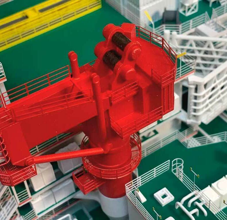  Ледостойкая стационарная офшорная платформа на гравитационном основании с жилым и технологическим модулем. Узлы и детали промышленной буровой установки