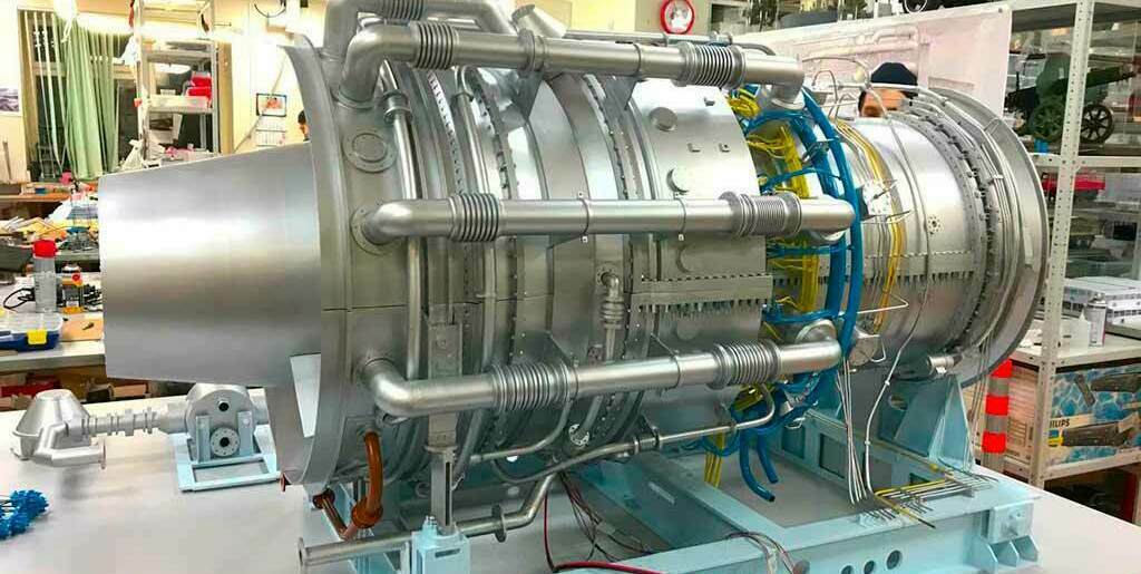Макет газовой турбины - промышленного оборудования, выполненный на заказ для выставки.
