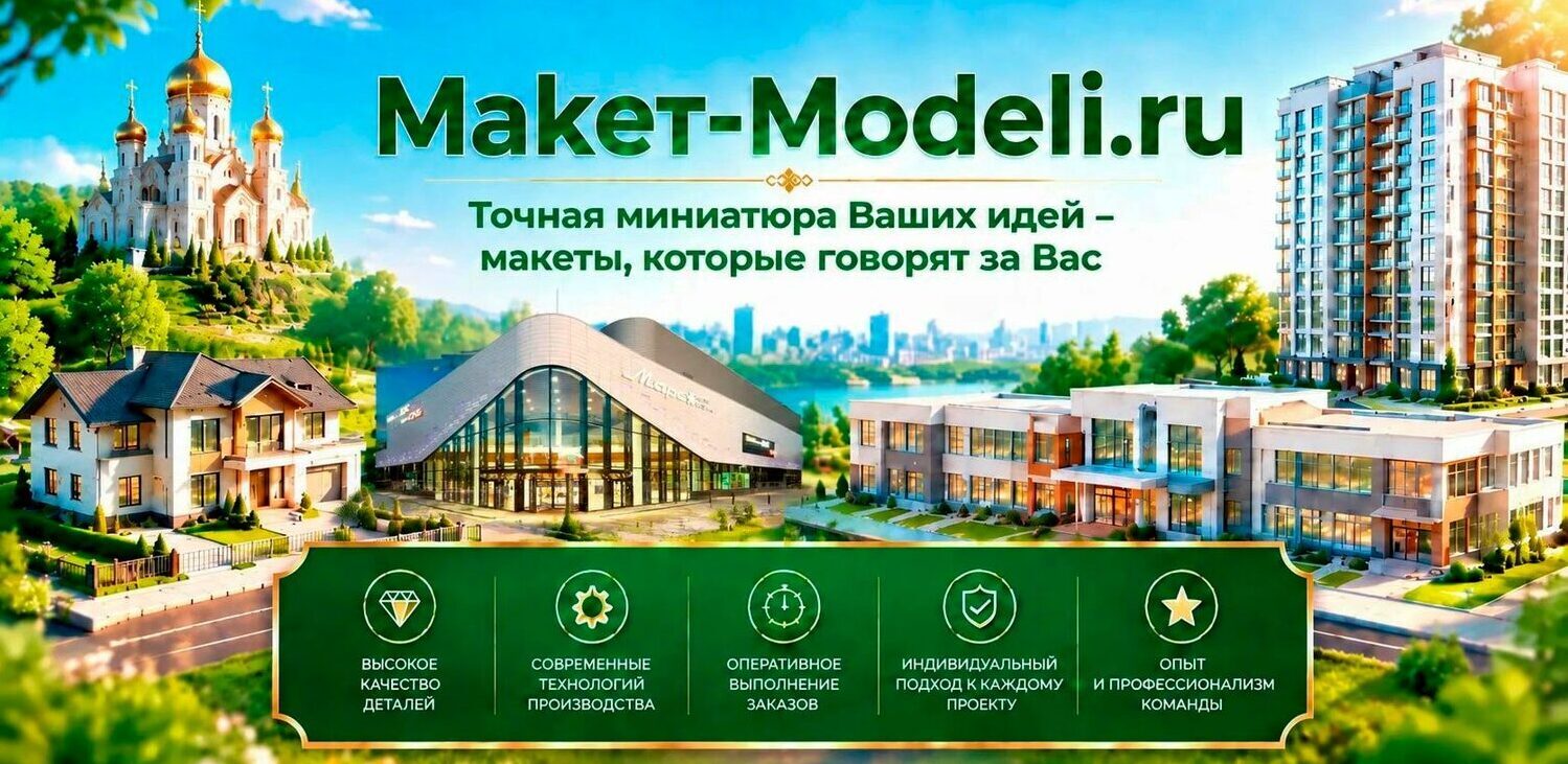 3‑D масштабные макеты зданий: от коттеджей до высоток — воплотим любую архитектурную идею с высокой детализацией 3‑D масштабные макеты зданий разных стилей: современные жилые комплексы, классические сооружения, частные дома; рядом — архитектурные чертежи и ручка, внизу — преимущества услуги: качество, вариативность, скорость, гарантия