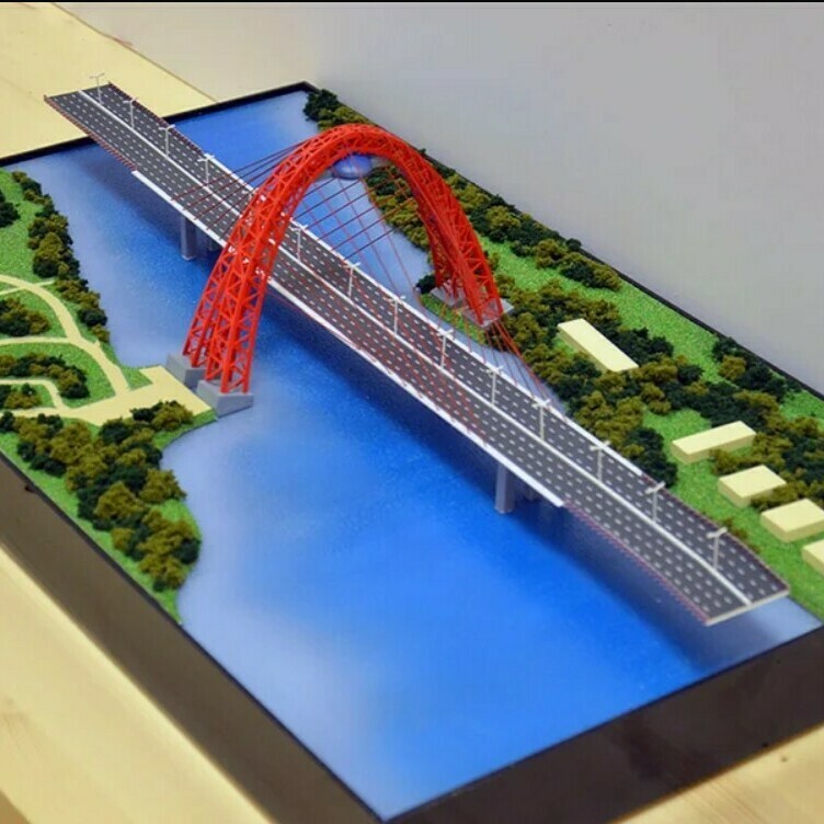 Архитектурный макет арочного моста