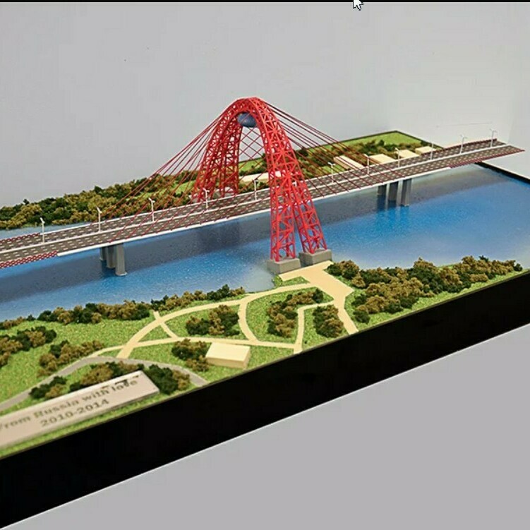 Архитектурный макет арочного моста