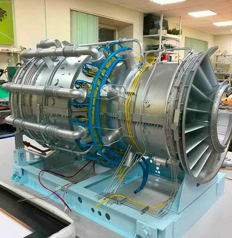 Макет газовой турбины - промышленного оборудования, выполненный на заказ для выставки.