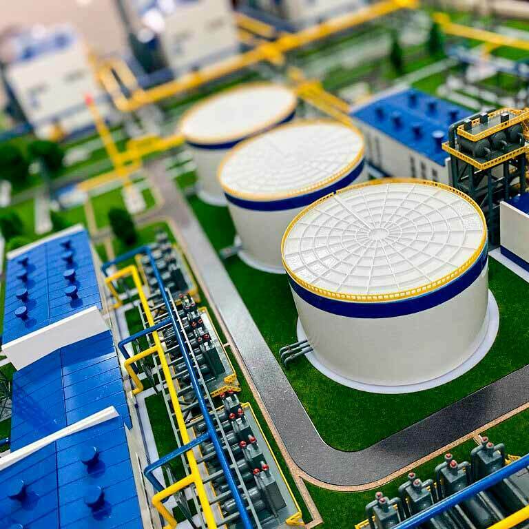 Масштабный макет компрессорной станции для газодобывающей компании Масштабный макет компрессорной станции для газодобывающей компании