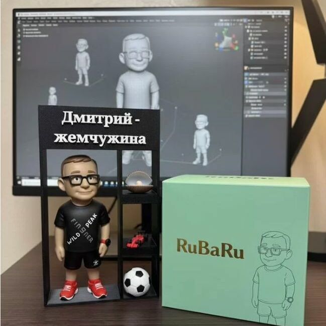 3-Д реалистичная фигурка человека изготовленная на заказ Фигурка изготовлена по описанию заказчика и по фотографии, в одежде, позе и с необходимыми предметами и аксессуарами