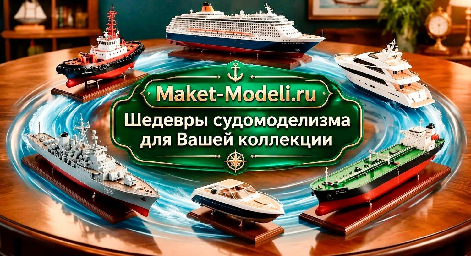 3‑D масштабные модели судов: круизный лайнер, яхта, танкер, военный корабль, буксир и катер — коллекция моделей для истинных ценителей с эстетикой в каждой детали
