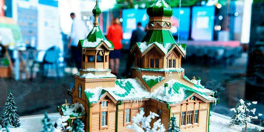 Макет церковного храма в Красноярском крае, выполнен на заказ